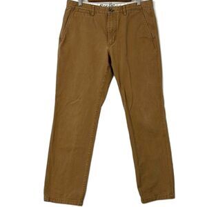 Eddie Bauer Khaki Chino Classic Fit Pants Mens 35/34 Straight Leg Preppy Spring
